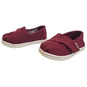 Toms Kids Maroon Slip-On Sandals